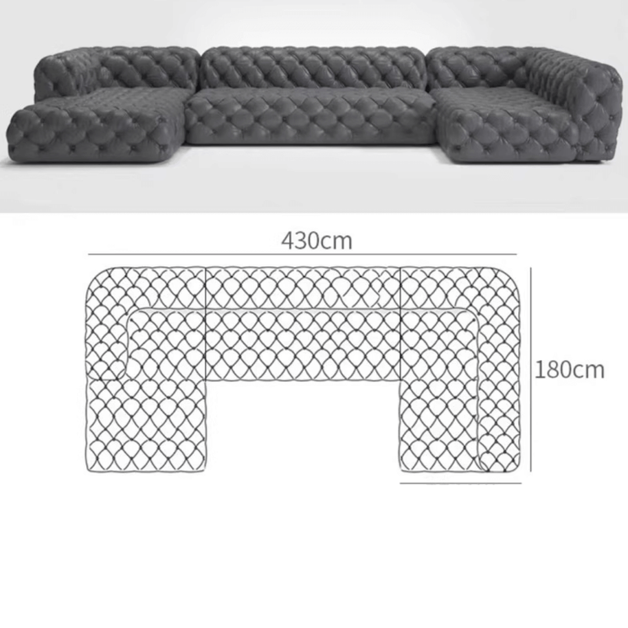 Buckle Chesterfield Sofa Set – Classic Tufted Design-MinimalisticDecor.com