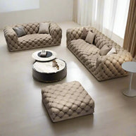 Buckle Chesterfield Sofa Set – Classic Tufted Design-MinimalisticDecor.com