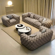 Buckle Chesterfield Sofa Set – Classic Tufted Design-MinimalisticDecor.com
