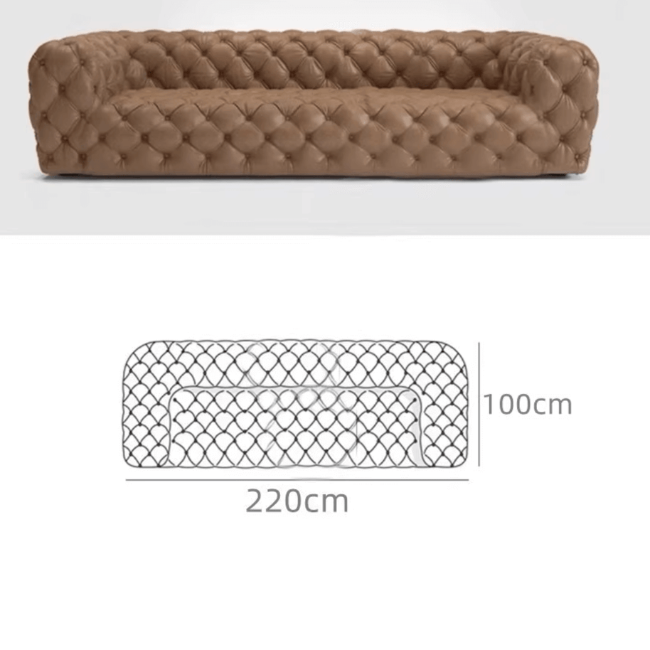 Buckle Chesterfield Sofa Set – Classic Tufted Design-MinimalisticDecor.com
