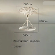 Calderone Resin Ring Ceiling Chandelier – Semi-Flush Mount Iron Resin Light-MinimalisticDecor.com