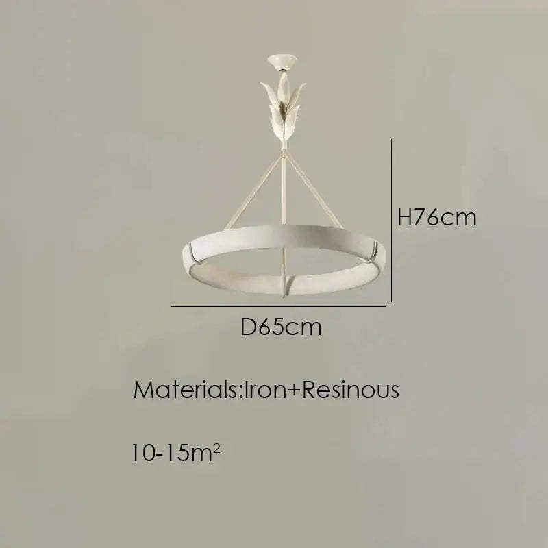 Calderone Resin Ring Ceiling Chandelier – Semi-Flush Mount Iron Resin Light-MinimalisticDecor.com