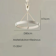 Calderone Resin Ring Ceiling Chandelier – Semi-Flush Mount Iron Resin Light-MinimalisticDecor.com