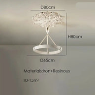 Calderone Resin Ring Ceiling Chandelier – Semi-Flush Mount Iron Resin Light-MinimalisticDecor.com