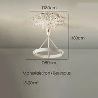 Calderone Resin Ring Ceiling Chandelier – Semi-Flush Mount Iron Resin Light-MinimalisticDecor.com