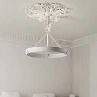 Calderone Resin Ring Ceiling Chandelier – Semi-Flush Mount Iron Resin Light-MinimalisticDecor.com