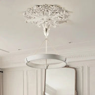 Calderone Resin Ring Ceiling Chandelier – Semi-Flush Mount Iron Resin Light-MinimalisticDecor.com