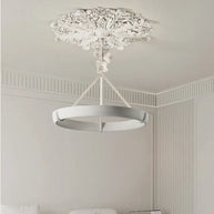 Calderone Resin Ring Ceiling Chandelier – Semi-Flush Mount Iron Resin Light-MinimalisticDecor.com