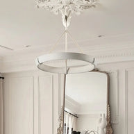 Calderone Resin Ring Ceiling Chandelier – Semi-Flush Mount Iron Resin Light-MinimalisticDecor.com