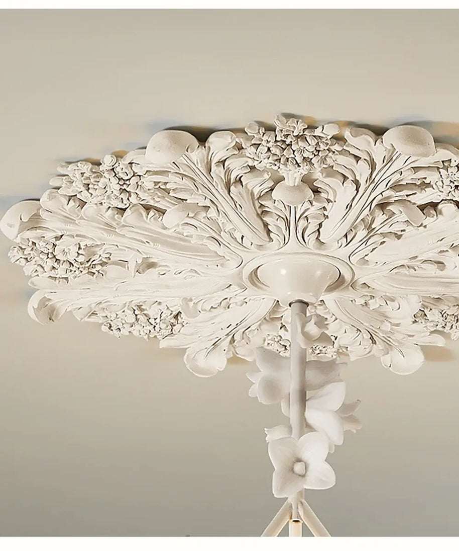 Calderone Resin Ring Ceiling Chandelier – Semi-Flush Mount Iron Resin Light-MinimalisticDecor.com