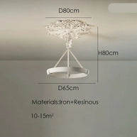 Calderone Resin Ring Ceiling Chandelier – Semi-Flush Mount Iron Resin Light-MinimalisticDecor.com