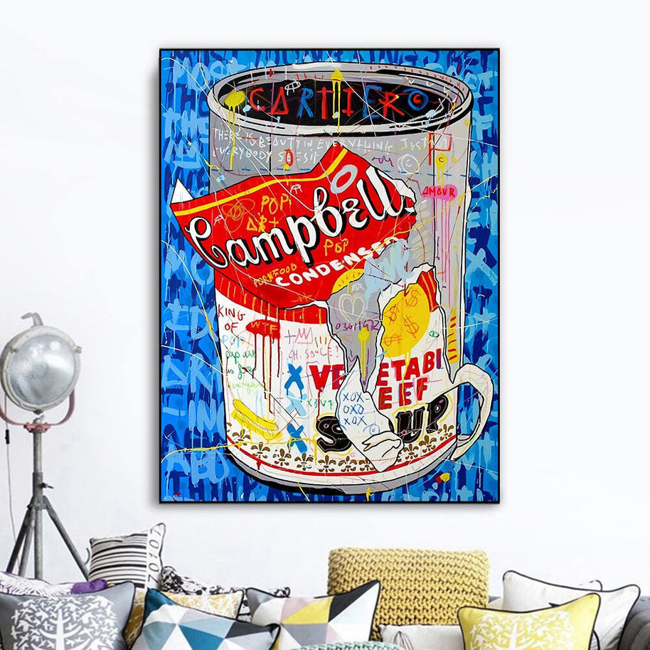 Campbell's Soup Canvas Wall Art-MinimalisticDecor.com