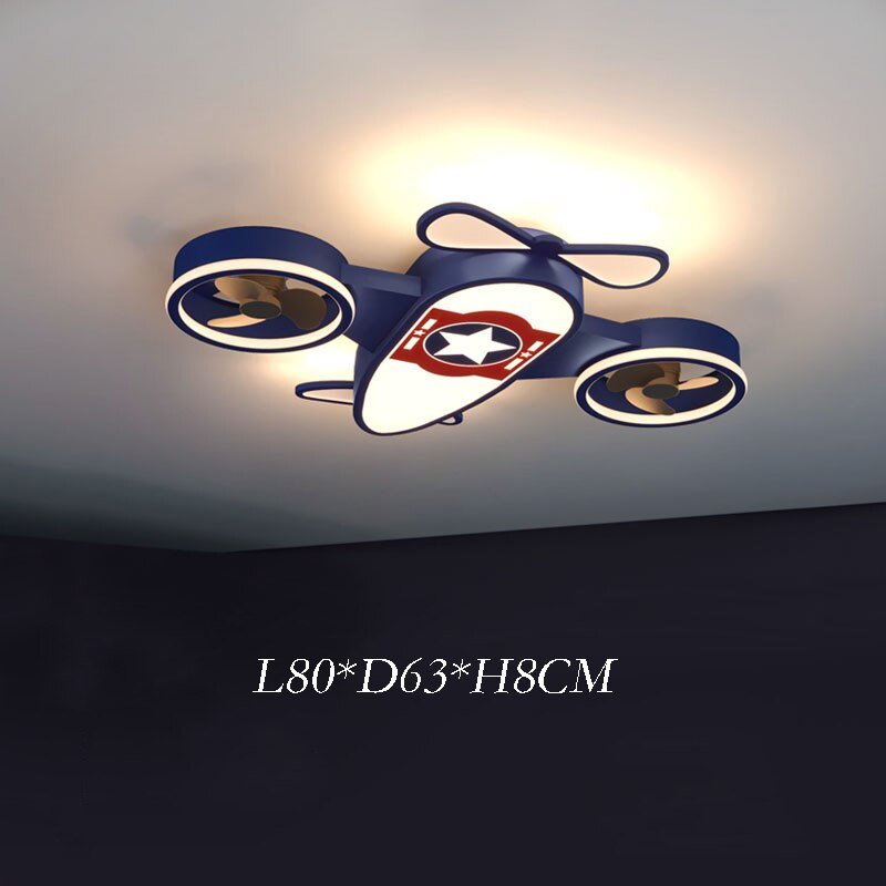 Captain America Airplane LED Ceiling Light – Marvel Kids Room Lighting-MinimalisticDecor.com