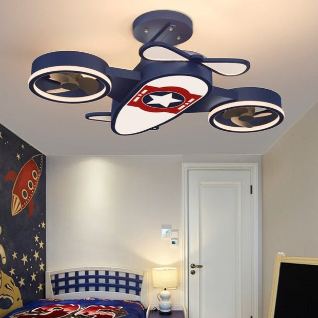 Captain America Airplane LED Ceiling Light – Marvel Kids Room Lighting-MinimalisticDecor.com
