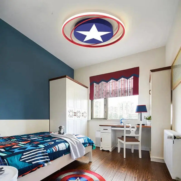 Captain America Ceiling Light for Kids Room-MinimalisticDecor.com