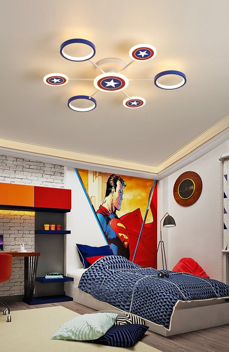 Captain America Kids Lighting Chandelier-MinimalisticDecor.com