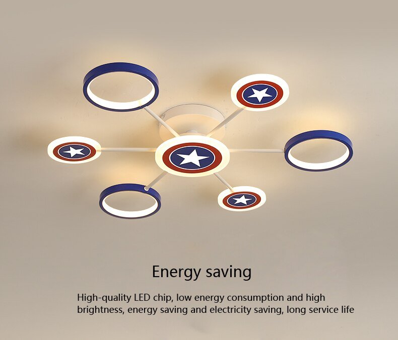 Captain America Kids Lighting Chandelier-MinimalisticDecor.com