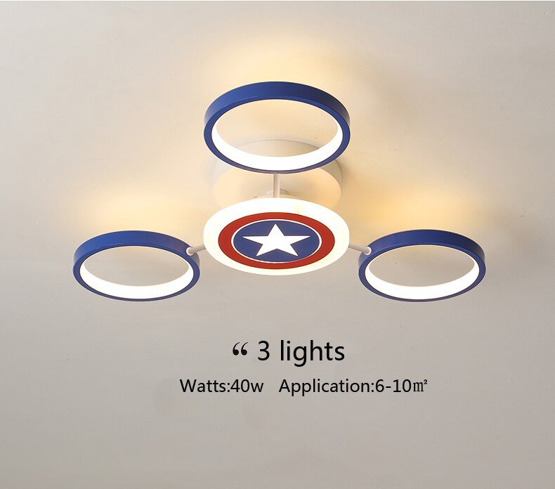 Captain America Kids Lighting Chandelier-MinimalisticDecor.com