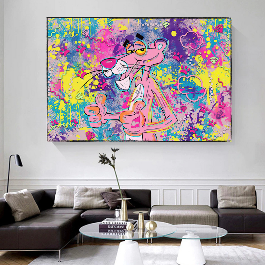 Captivating Cartoon Art - Pink Panther Poster-MinimalisticDecor.com