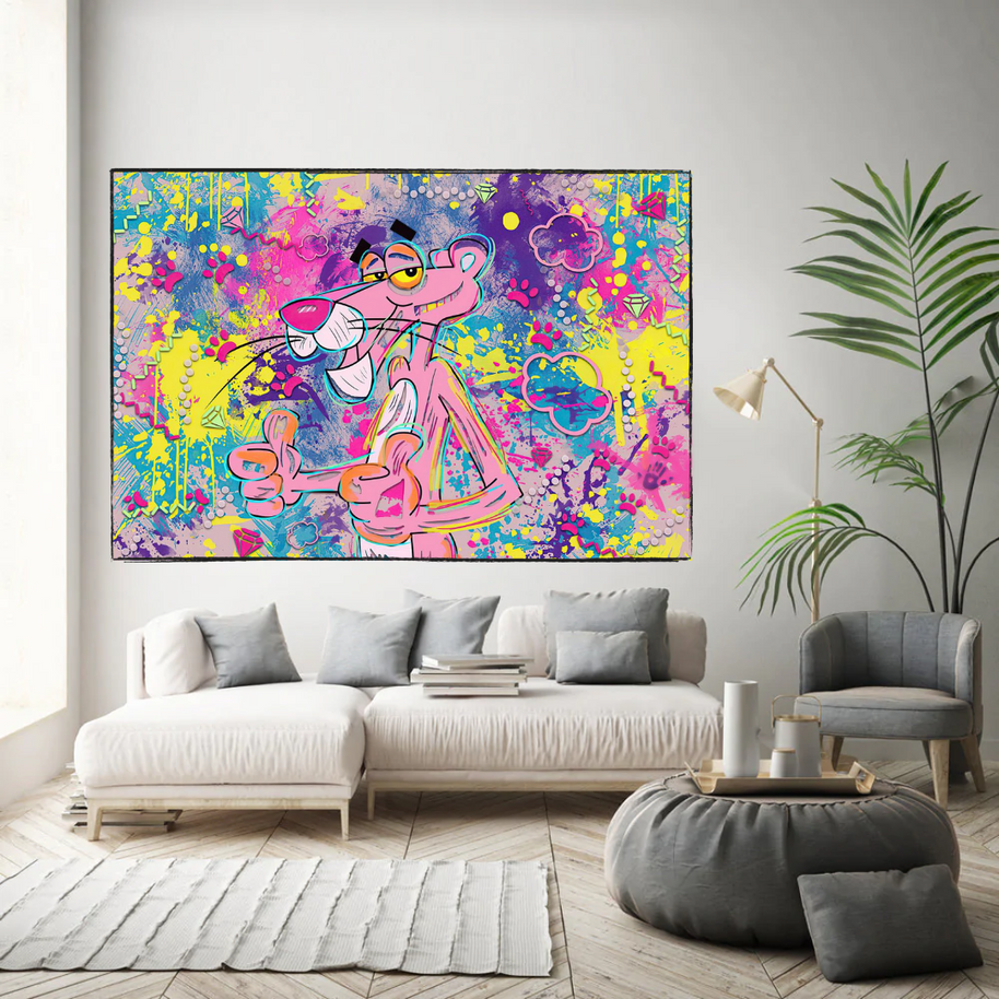 Captivating Cartoon Art - Pink Panther Poster-MinimalisticDecor.com
