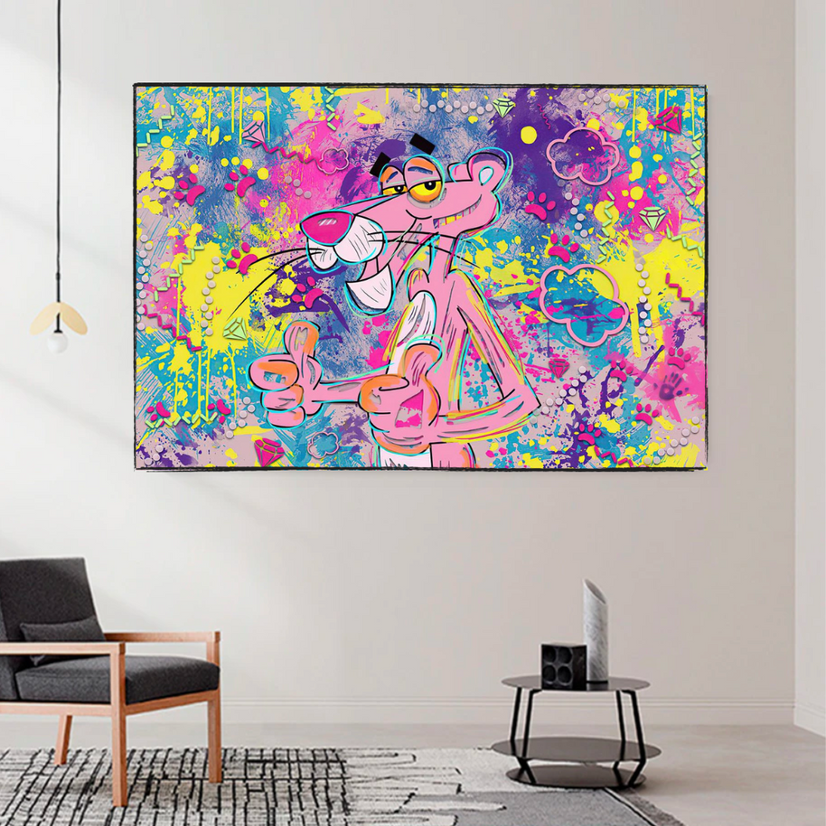 Captivating Cartoon Art - Pink Panther Poster-MinimalisticDecor.com
