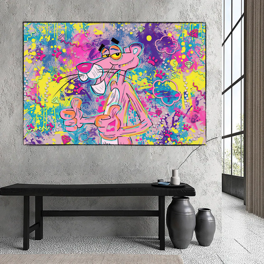 Captivating Cartoon Art - Pink Panther Poster-MinimalisticDecor.com