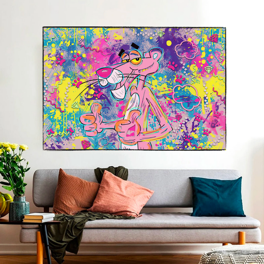 Captivating Cartoon Art - Pink Panther Poster-MinimalisticDecor.com