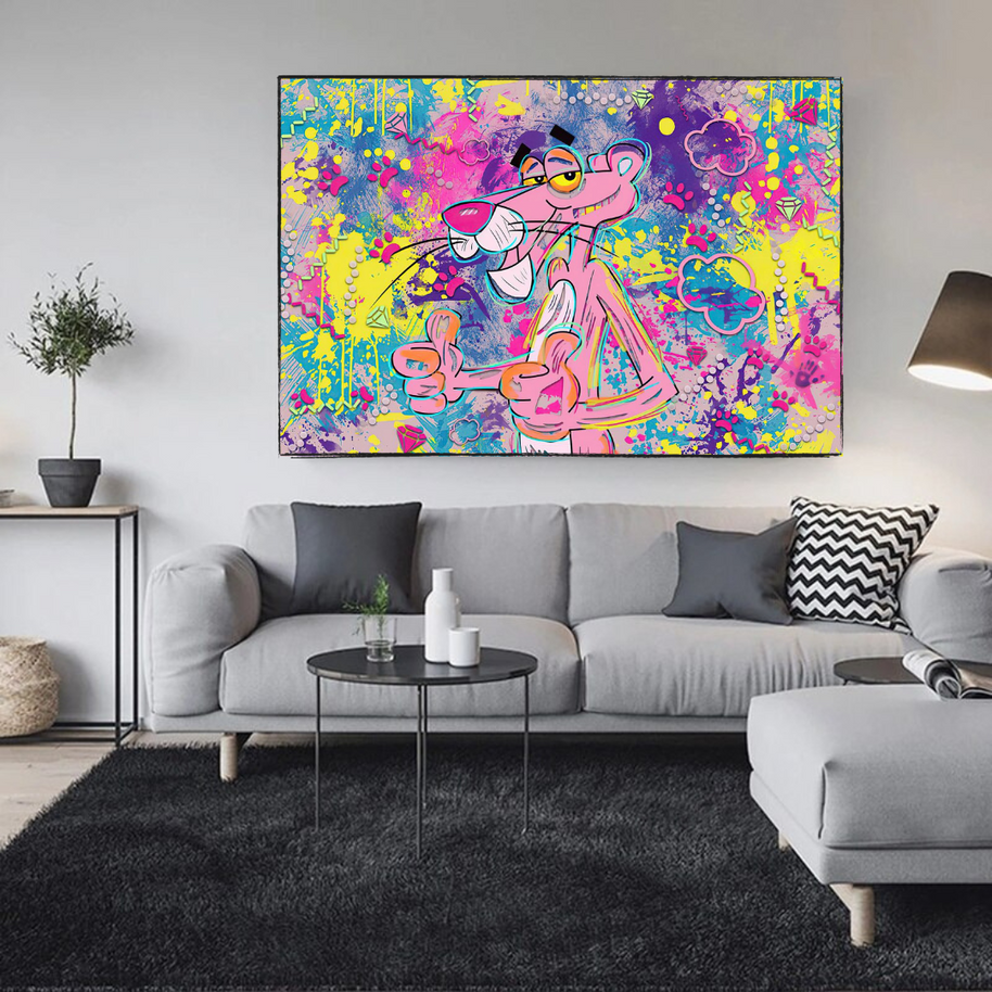 Captivating Cartoon Art - Pink Panther Poster-MinimalisticDecor.com