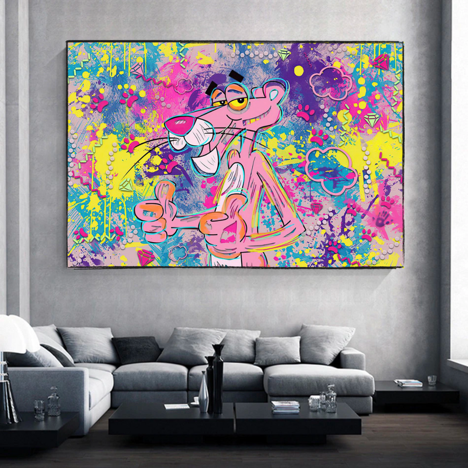 Captivating Cartoon Art - Pink Panther Poster-MinimalisticDecor.com