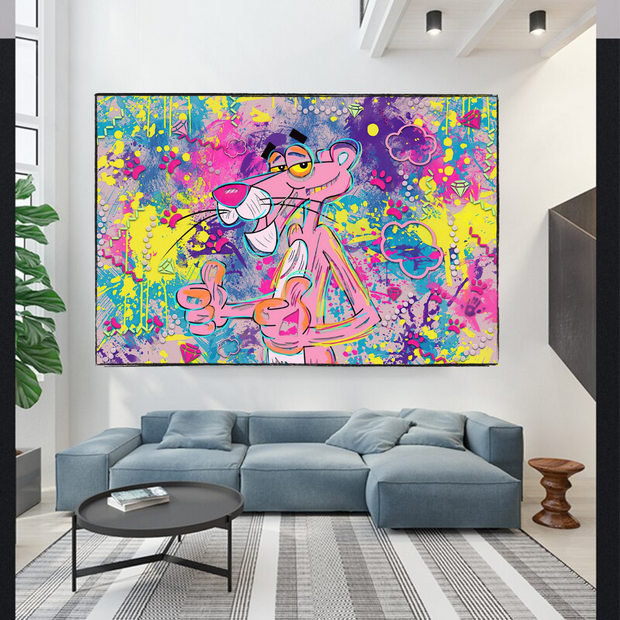 Captivating Cartoon Art - Pink Panther Poster-MinimalisticDecor.com