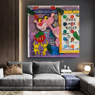 Captivating Pink Panther - Artful Wall Decor-MinimalisticDecor.com