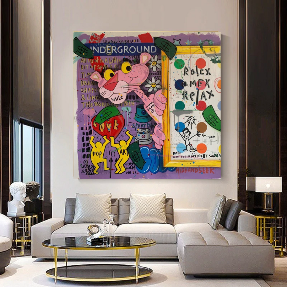 Captivating Pink Panther - Artful Wall Decor-MinimalisticDecor.com