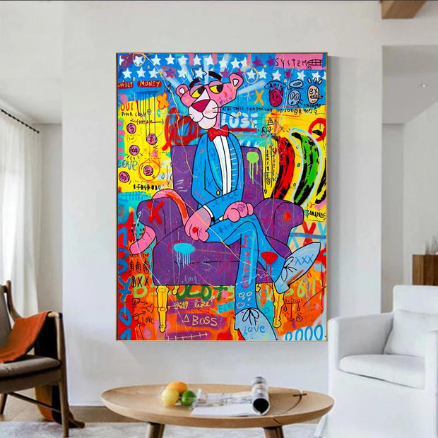 Captivating Pink Panther - Modern Wall Decor-MinimalisticDecor.com