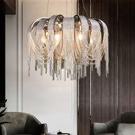 Chain Chandelier: Elegant Lighting Fixture for Modern Spaces-MinimalisticDecor.com
