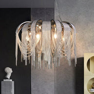Chain Chandelier: Elegant Lighting Fixture for Modern Spaces-MinimalisticDecor.com