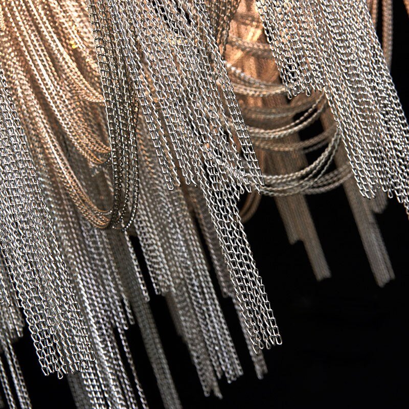 Chain Chandelier: Elegant Lighting Fixture for Modern Spaces-MinimalisticDecor.com
