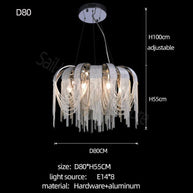 Chain Chandelier: Elegant Lighting Fixture for Modern Spaces-MinimalisticDecor.com