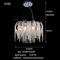 Chain Chandelier: Elegant Lighting Fixture for Modern Spaces-MinimalisticDecor.com