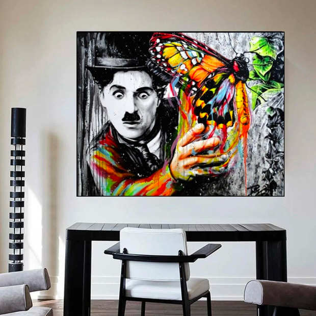 Chaplin Charlie Canvas Wall Art-MinimalisticDecor.com