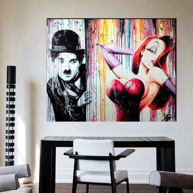 Chaplin Charlie Canvas Wall Art-MinimalisticDecor.com