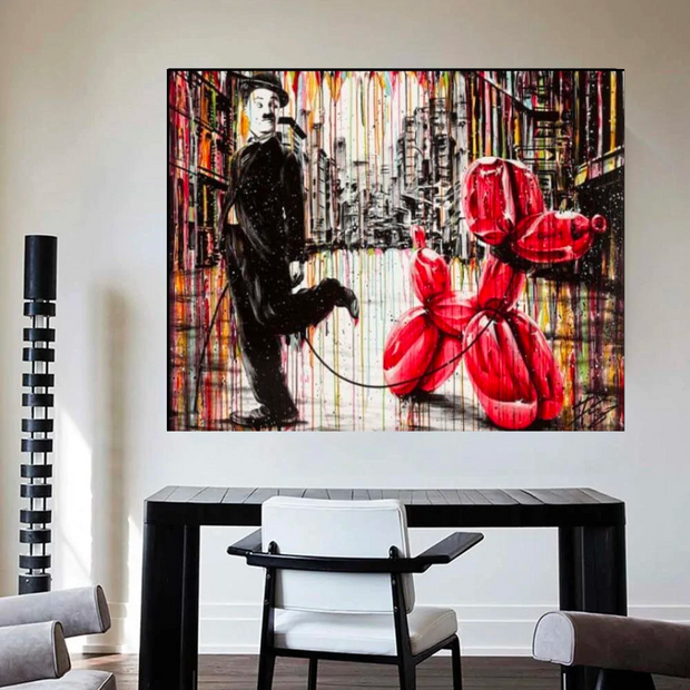 Charlie Chaplin Canvas Painting Poster-MinimalisticDecor.com