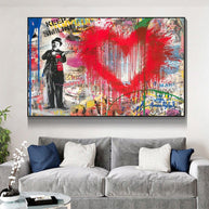 Charlie Chaplin Wall Art Canvas Painting Poster-MinimalisticDecor.com