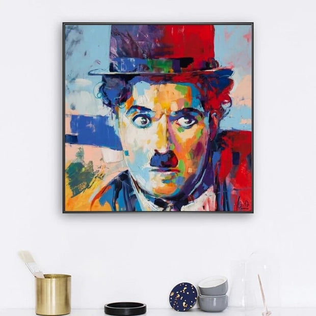 Charlie Chaplin Wall Art Canvas Wall Art-MinimalisticDecor.com