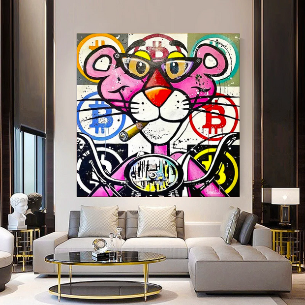Charming Wall Art - Pink Panther Poster Print-MinimalisticDecor.com