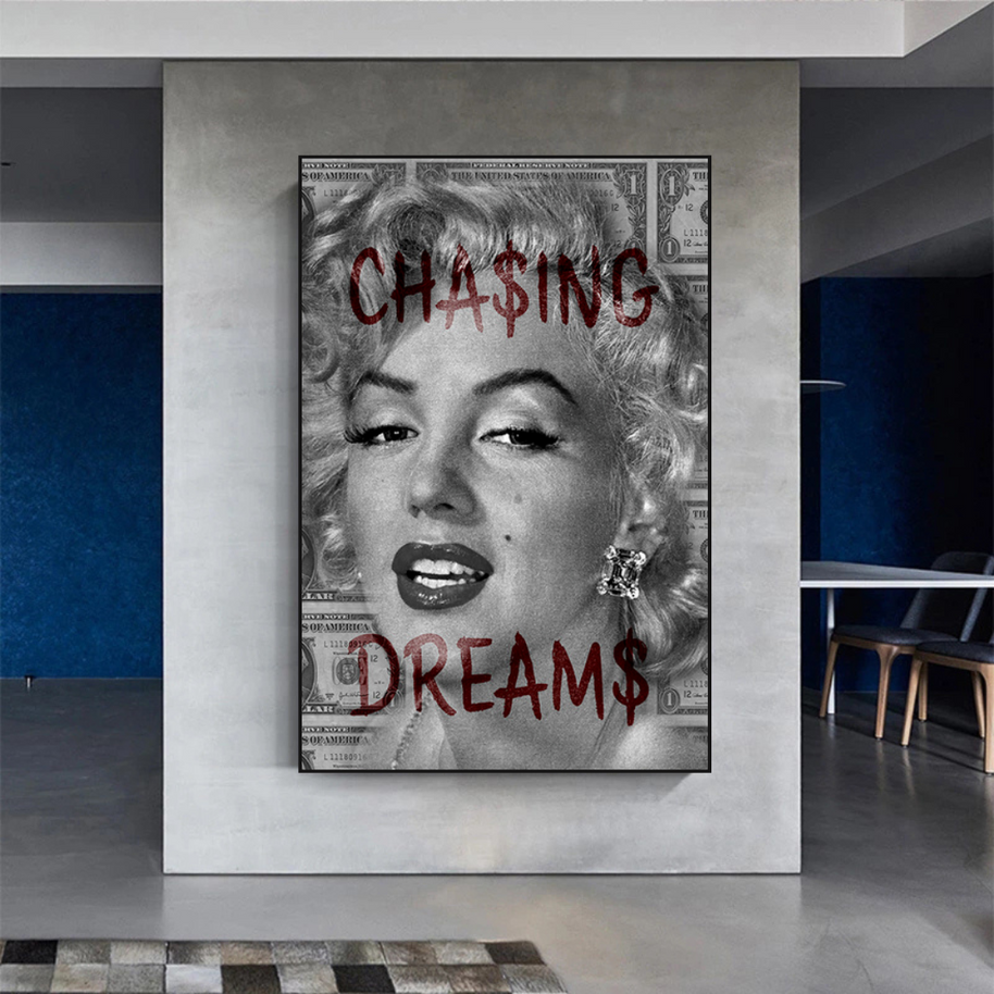 Chasing Dreams: Marilyn Monroe Canvas Wall Art-MinimalisticDecor.com