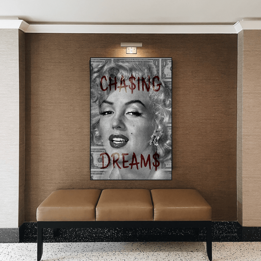 Chasing Dreams: Marilyn Monroe Canvas Wall Art-MinimalisticDecor.com