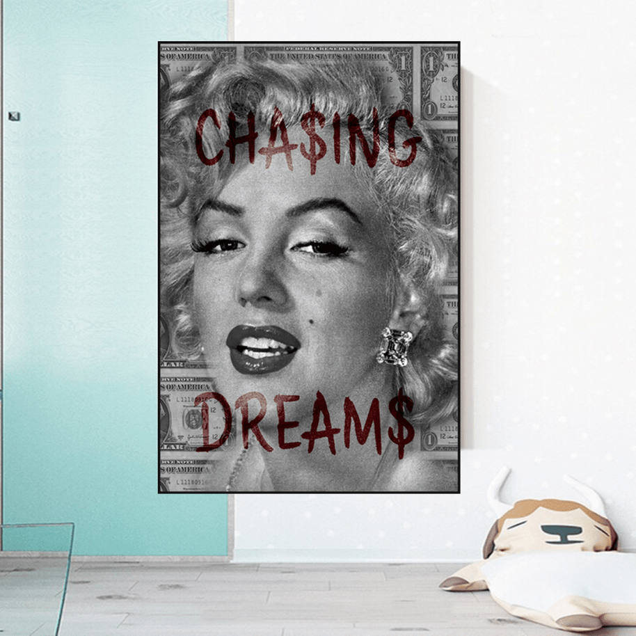 Chasing Dreams: Marilyn Monroe Canvas Wall Art-MinimalisticDecor.com