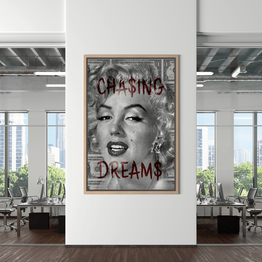 Chasing Dreams: Marilyn Monroe Canvas Wall Art-MinimalisticDecor.com