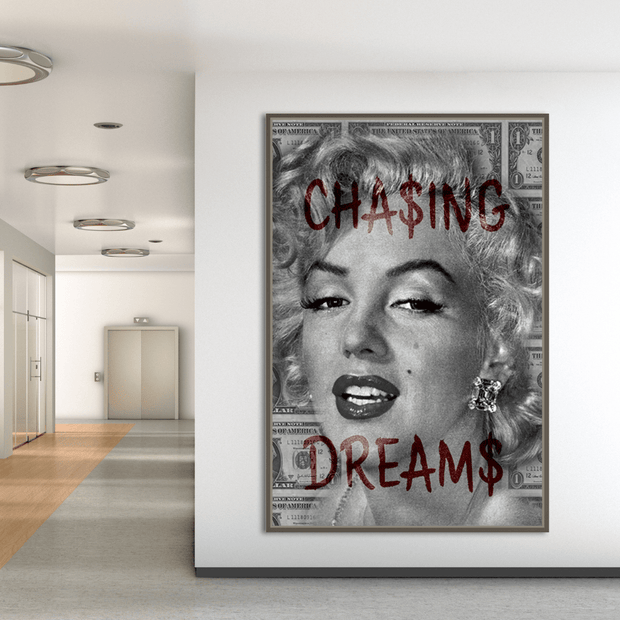 Chasing Dreams: Marilyn Monroe Canvas Wall Art-MinimalisticDecor.com