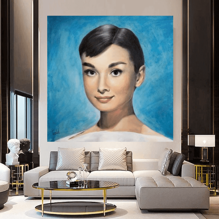 Chic Audrey Hepburn Canvas Wall Art for Stunning Home Decor-MinimalisticDecor.com